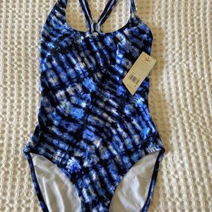 Speedo Blue Racerback Swimsuit sz 14